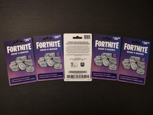 Vbucks 5 cards - 5k,